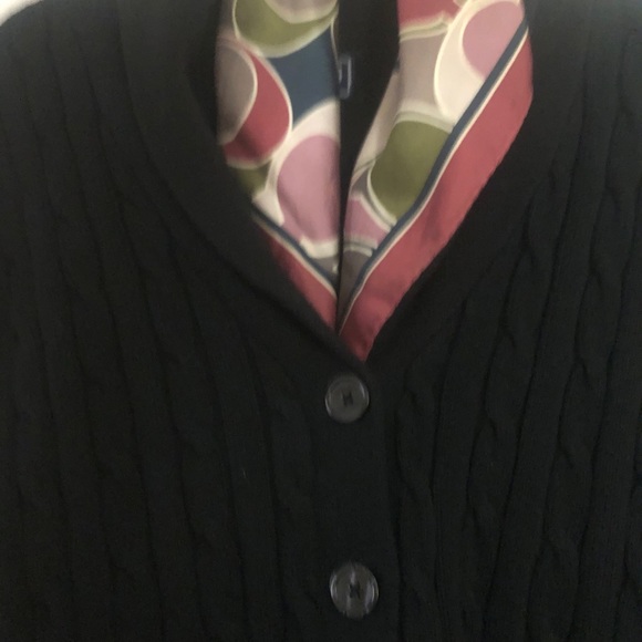 Chaps cable knit button down sweater - Picture 3 of 5